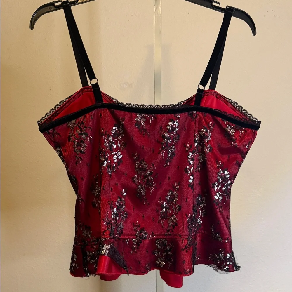Torrid Red and Black Floral Camisole - Picture 6 of 7
